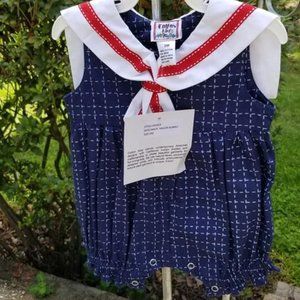Navy Sailor Bubble outfit by Cotton Kids